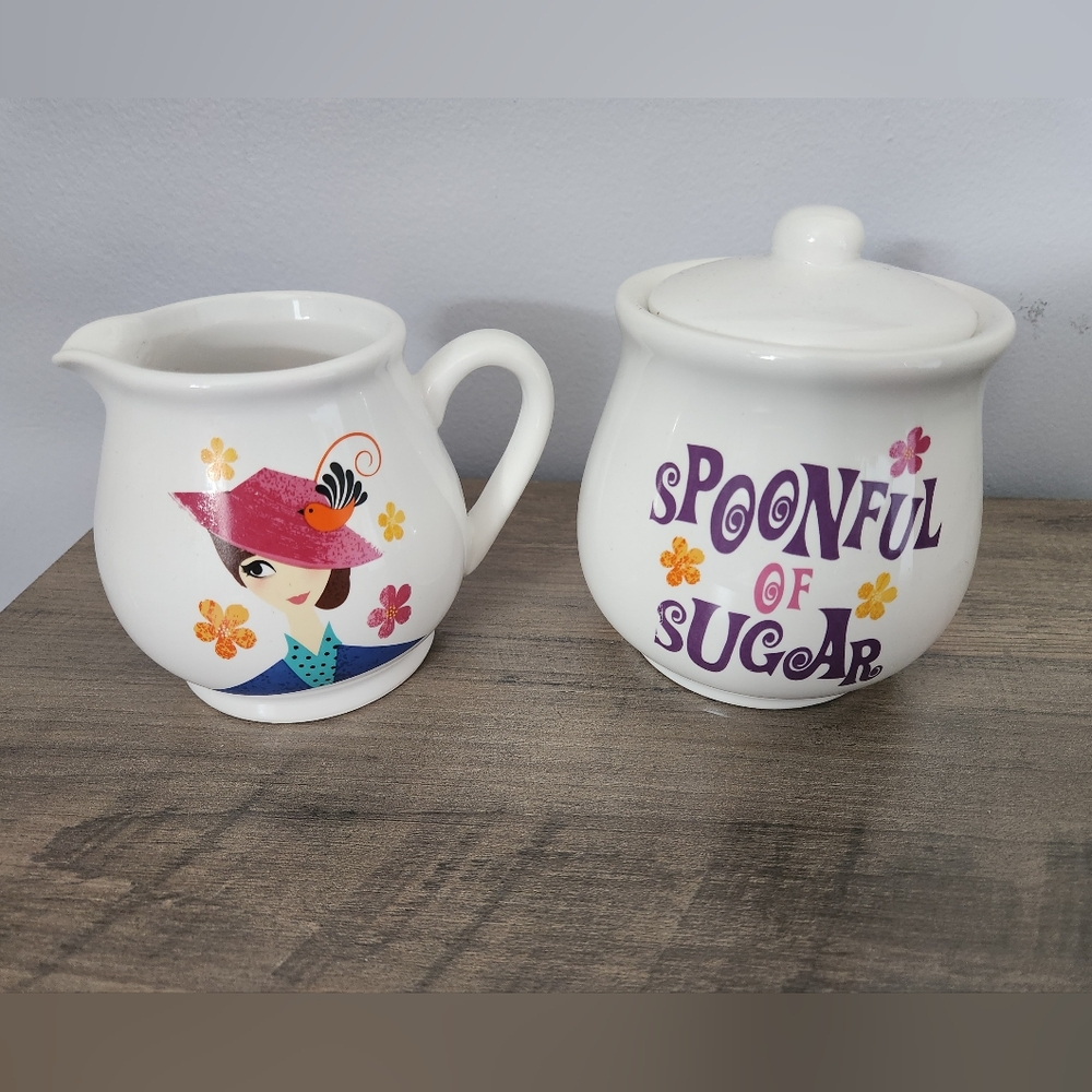 Disney Mary Poppins cream and sugar set